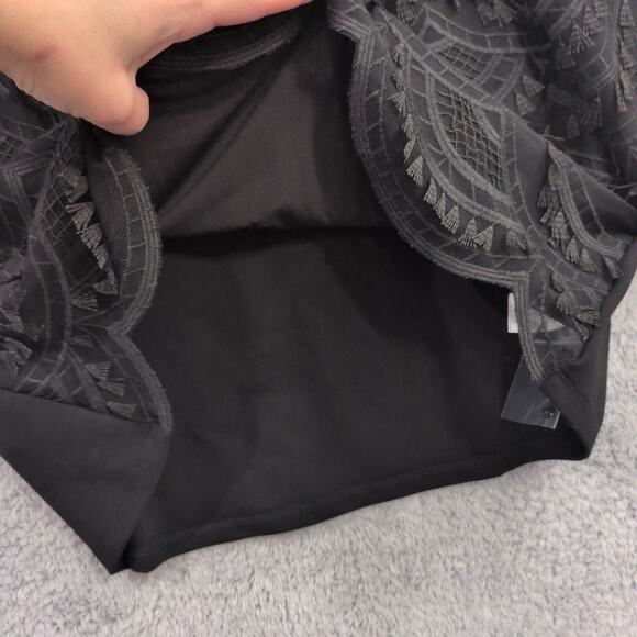 TALBOTS RSVP Black Lace Blouse Women's Medium Scalloped Hem 3/4 Sleeve Lined NWT - Picture 5 of 11